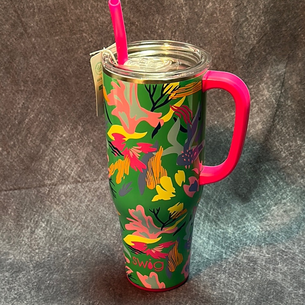 Swig Life Paradise Insulated 40oz Mega Mug Tumbler with Handle NWT